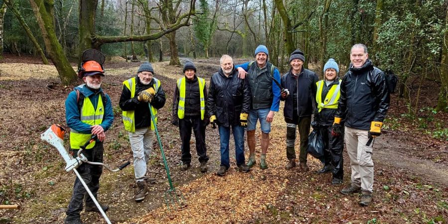 Our amazing Ranger Volunteers, helping us manage our new clearances and glades.